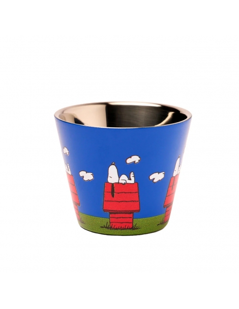 Quy Cup Tazzina Espresso in Acciao Inox Snoopy Cuccia