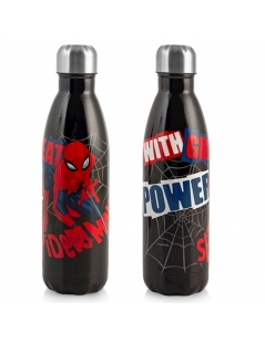 Borraccia Termica Acciaio Inox Spiderman Black