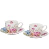 Tazzine Caffè con piattino "June" Fiori Classici Gift Box