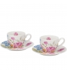 Tazzine Caffè con piattino "June" Fiori Classici Gift Box