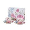 Tazzine Caffè con piattino "June" Fiori Classici Gift Box
