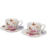Tazzine Caffè con piattino "Summer" Fiori Classici Gift Box