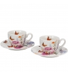Tazzine Caffè con piattino "Summer" Fiori Classici Gift Box