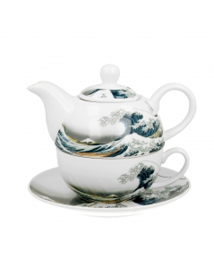 Tazza Teiera "La GrandeOnda" K. Hokusai in confezione regalo