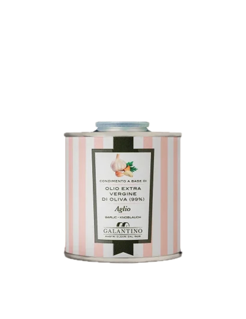 Olio extra vergine di oliva aromatizzato all'aglio