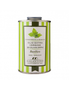 Olio extra vergine di oliva aromatizzato al basilico