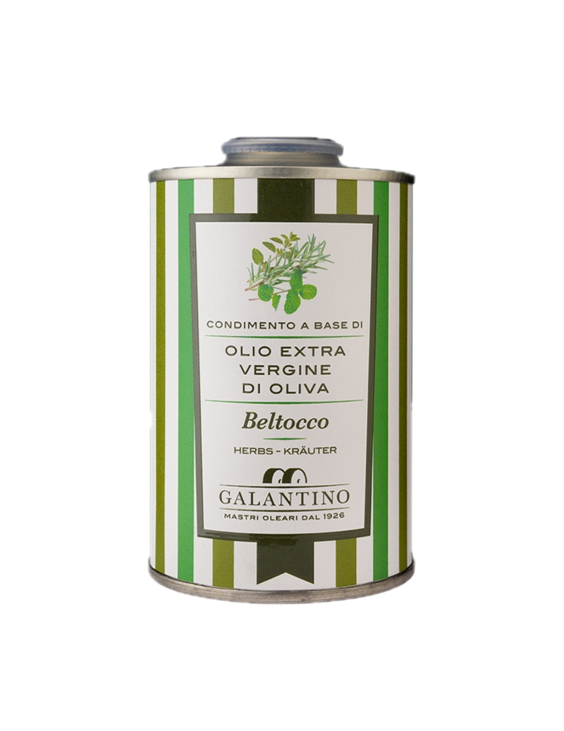 Olio extra vergine di oliva aromatizzato alle erbe beltocco