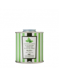 Olio extra vergine di oliva aromatizzato al basilico