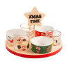 Set Aperitivo 8 Pezzi Xmas Pcl con base in Bambù Tondo  Gift Box