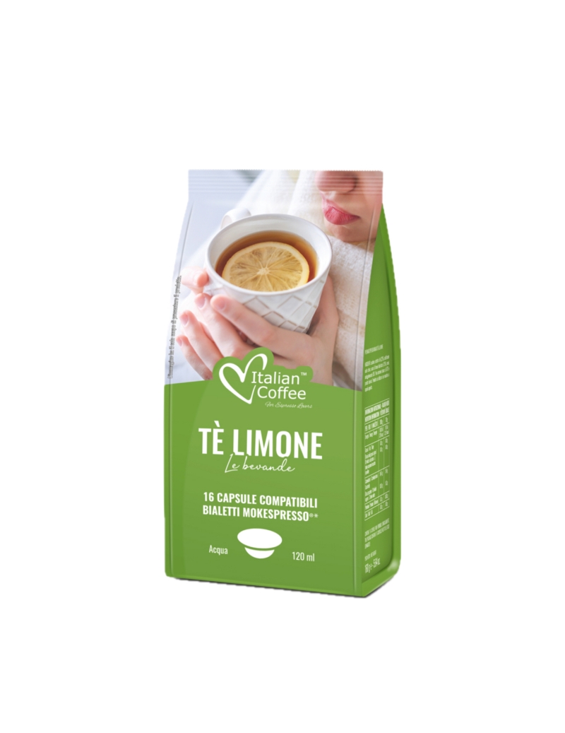 Italian Coffee 16 Capsule Tè al Limone comp. Bialetti Mokespresso