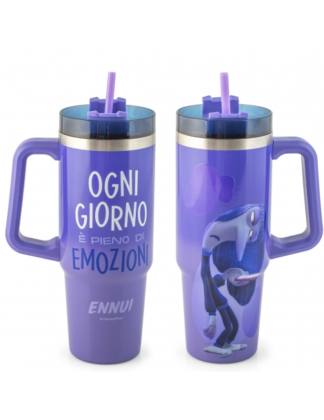 Mug Termica con cannuccia, Inside Out noia