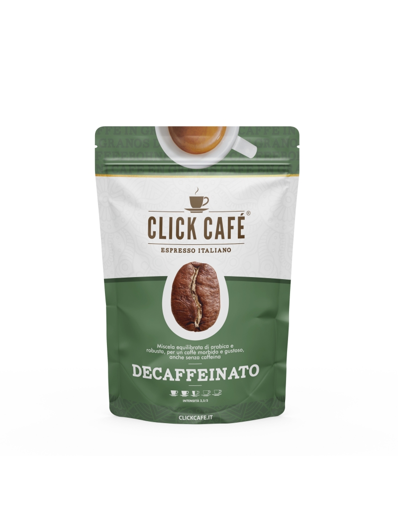 Caffè in grani Click Caffè, miscela Decaffeinata 500 gr