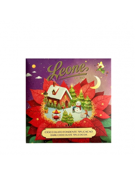 Tavoletta Cioccolato Fondente 70% Con Biglietto di Auguri, Leone