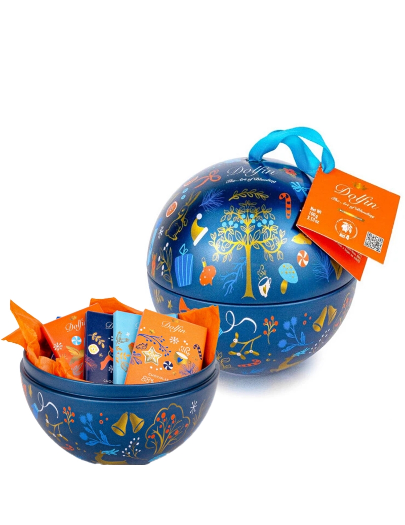 Pallina di Natale Dolfin con cioccolatini