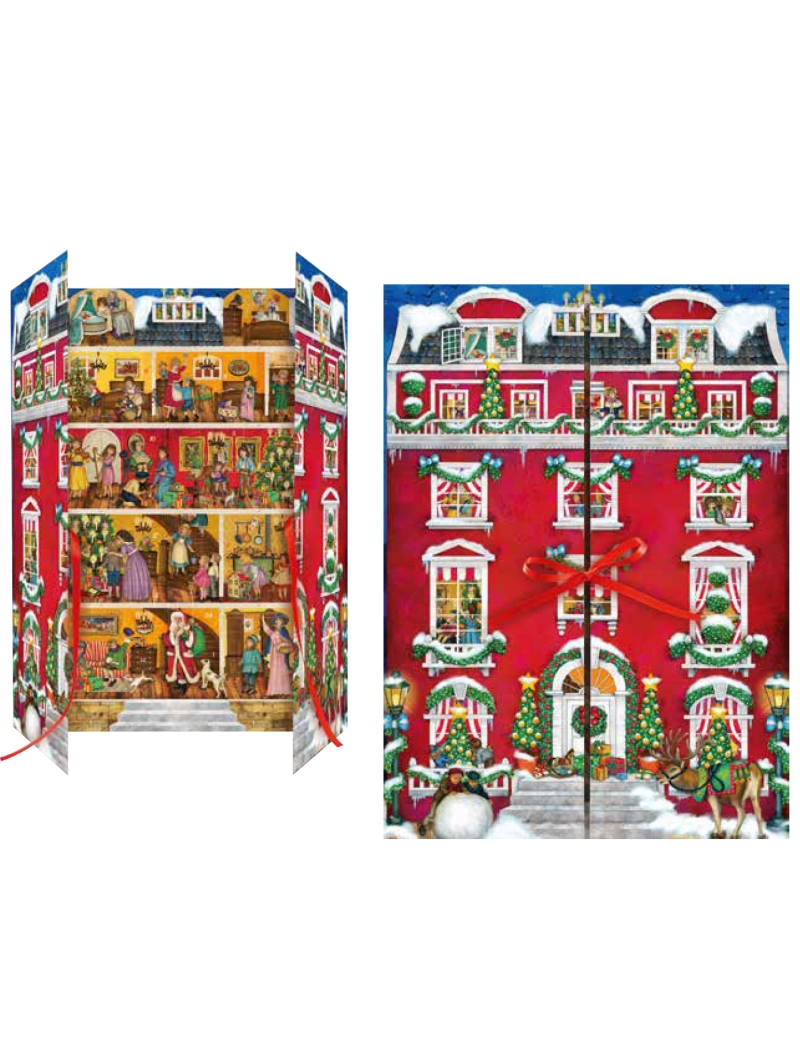 Calendario Apribile Casetta Innevata, Cioccolato al Latte