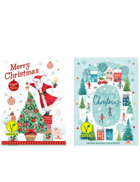 Calendario dell'avvento con Cioccolatini al Latte Vegani