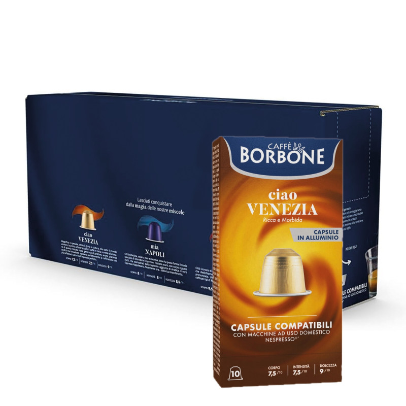 Capsule compatibile Nespresso in alluminio, miscela Venezia