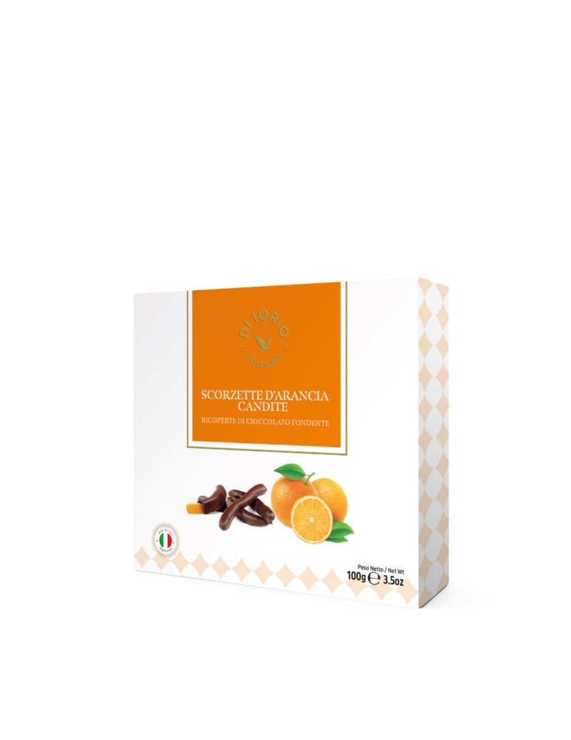 Scorzette d'Arancia ricoperte di Cioccolato Fondente