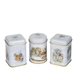 New English Teas Alice In Wonderland White, 3 lattine di tè