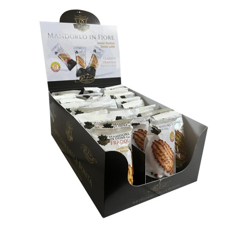Espositore Pasta Di Mandorle al gusto  Fragola e Classico Senza Glutine