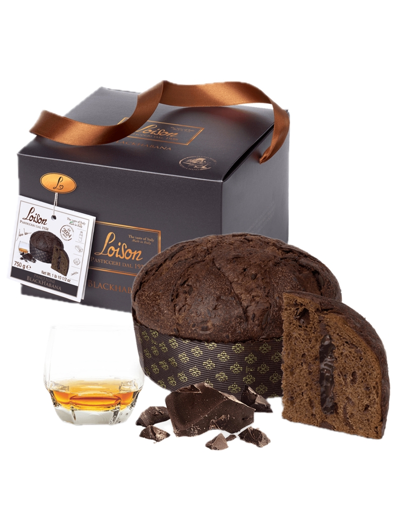 Loison Panettone Blackhabana crema al cioccolato Fondente e Rum 750g