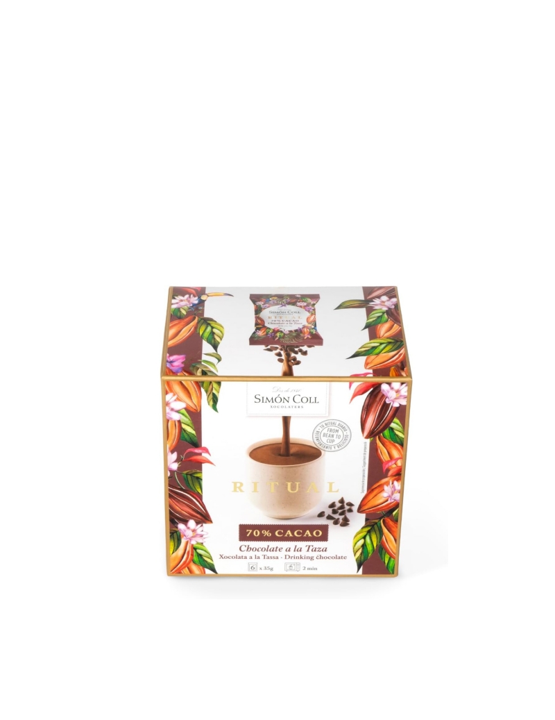 Simon Coll Cioccolata in Tazza Monodose Fondente 70% 6 Buste