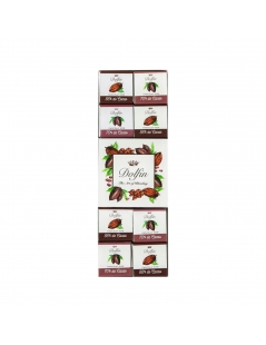 Dolfin Christmas Bauble 10 Tavolette Cioccolato Fondente in 5 gusti
