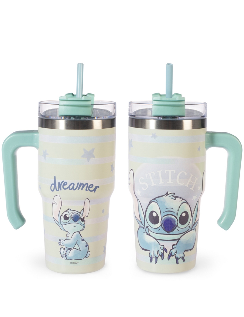 Mug Termica con Cannuccia Stich Dreamer 600ml