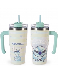 Mug Termica con Cannuccia Stich Dreamer 600ml