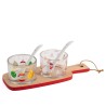 Set Aperitivo Xmas 2 Coppette Vetro con base in Bambù  Gift Box