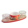 Set Aperitivo Xmas 3 Coppette con base in Bambù  Gift Box