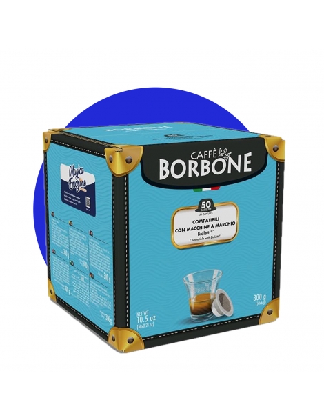 Caffè Borbone 50 capsule compatibili Bialetti, miscela blu