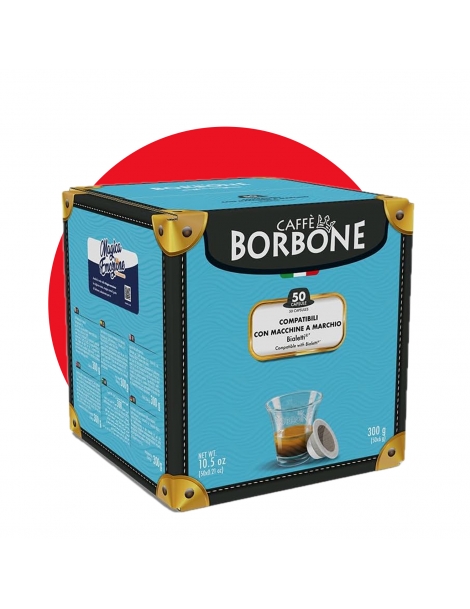 Caffè Borbone 50 capsule compatibili Bialetti, miscela Rossa
