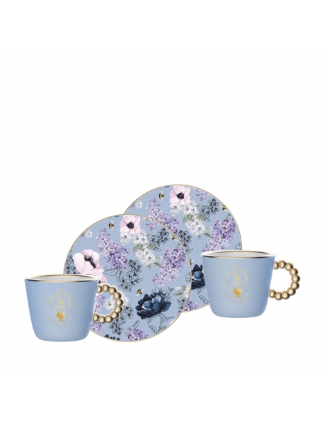 Bialetti Bridgerton Set 2 Tazzine da Caffè con piattino