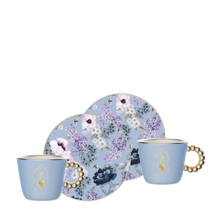 Bialetti Bridgerton Set 2 Tazzine da Caffè con piattino