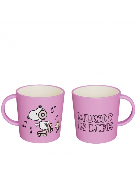 Mug con Manico Quy Cup, Snoopy Music is Life