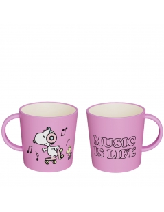 Mug con Manico Quy Cup, Snoopy Music is Life