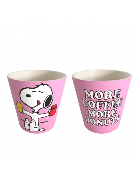 Bicchierino da Caffè Quy Cup Snoopy More Coffee More Donuts