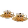 Tazzine Caffè con piattino "Il Bacio Ecru di Klimt" Gift Box 2pz