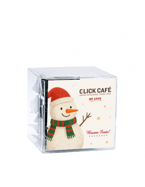 Cubo Pupazzo di Neve Chicco Caffè Ricoperto Di Cioccolato Fondente