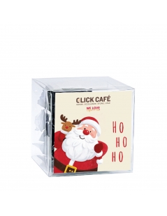 Cubo Babbo Natale Chicco Caffè Ricoperto Di Cioccolato Fondente