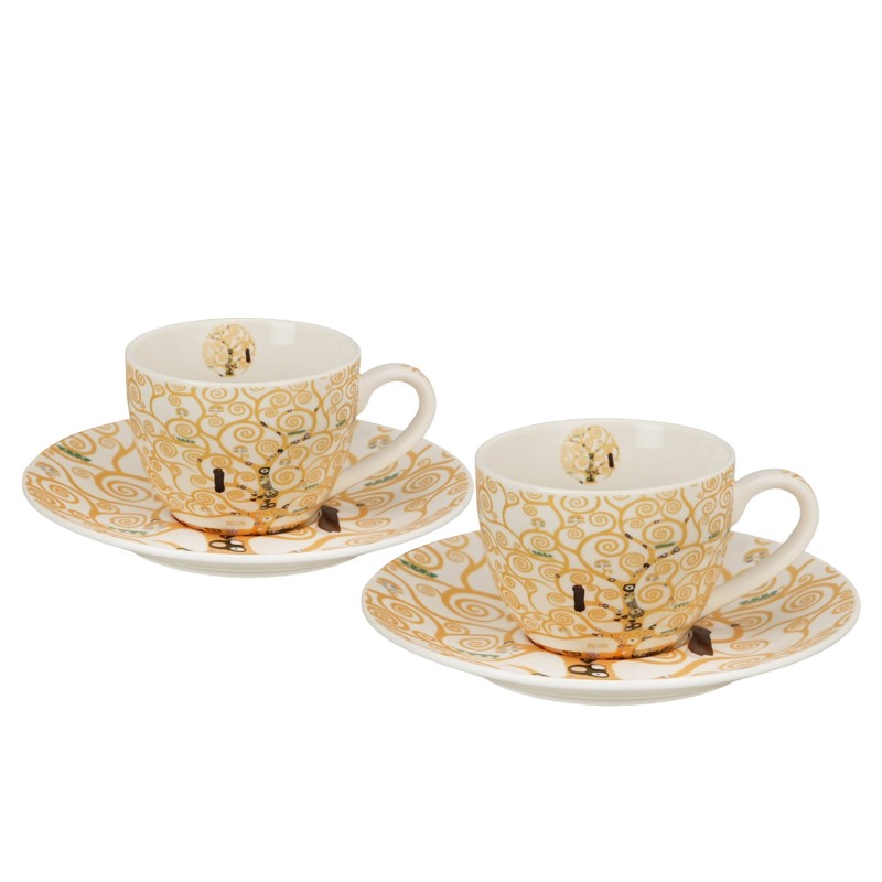 Tazzine Caffè con piattino "L'albero della Vita" G.K. Gift Box