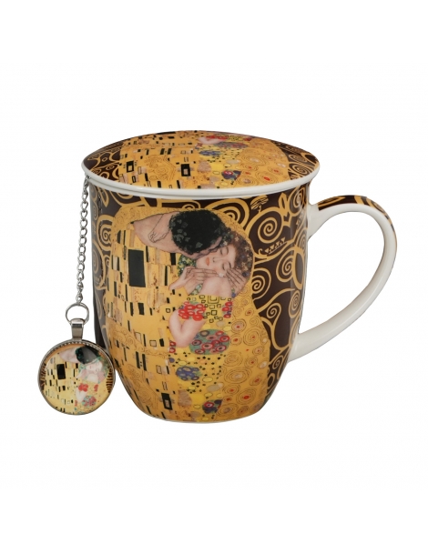 Mug + Filtro Ciondolo "Il Bacio" Brown in confezione Regalo