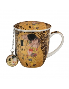 Mug + Filtro Ciondolo "Il Bacio" Brown in confezione Regalo