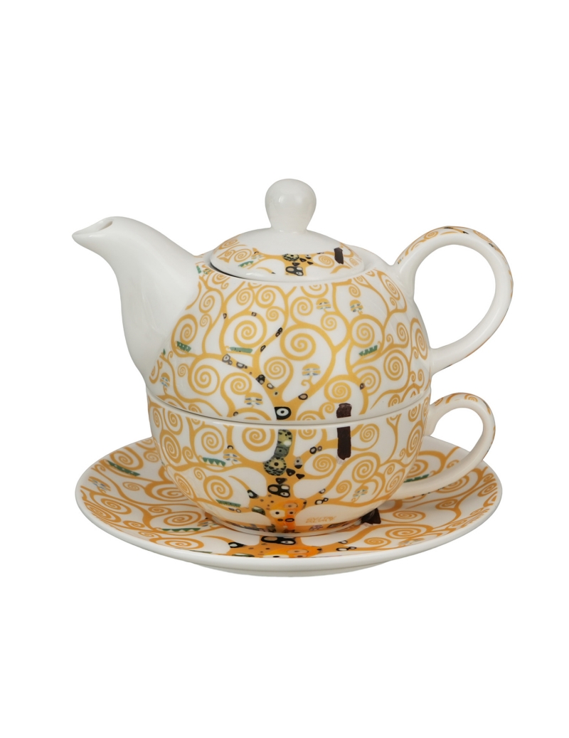 Tazza Teiera c/p "Albero della Vita" Ecru G.Klimt in Gift Box