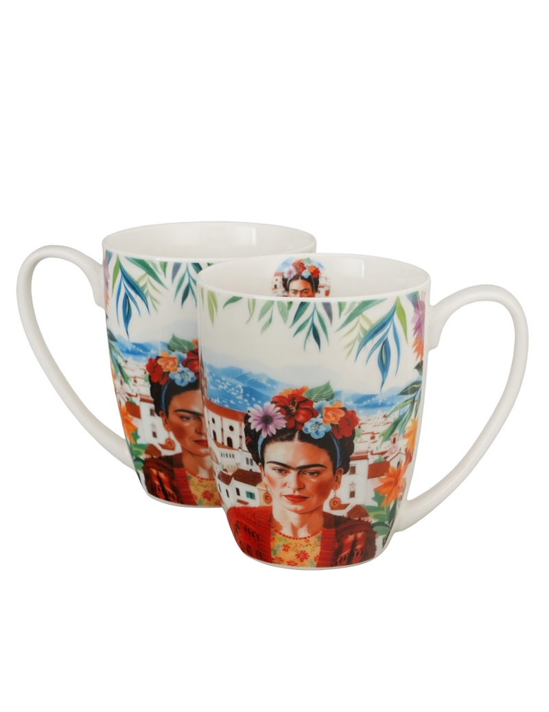 Set 2 Mugs "Frida Khalo" Arte Messicana in Gift Box