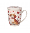 Infusiera "Cane Allegro & Cuori" in confezione Regalo