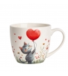 Mug Gatto con Palloncino Confezione Regalo Blister Decorato