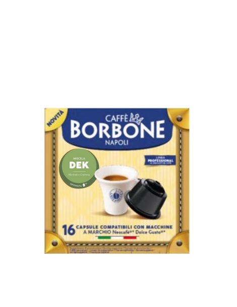Capsule Dolce Gusto miscela Decaffeinata, Caffè Borbone