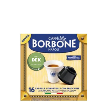 Capsule Dolce Gusto miscela Decaffeinata, Caffè Borbone